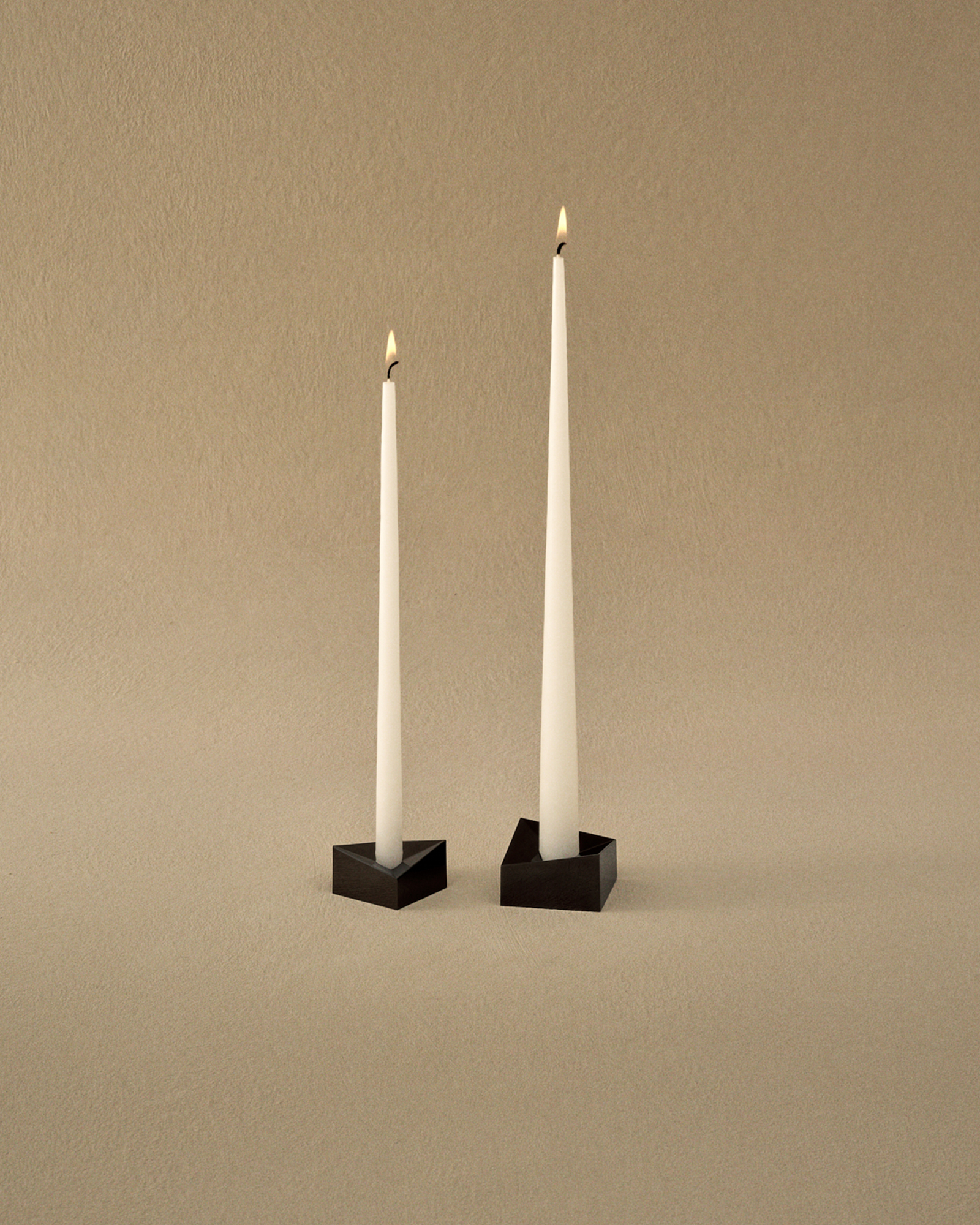 reflect candle holder in black chrome