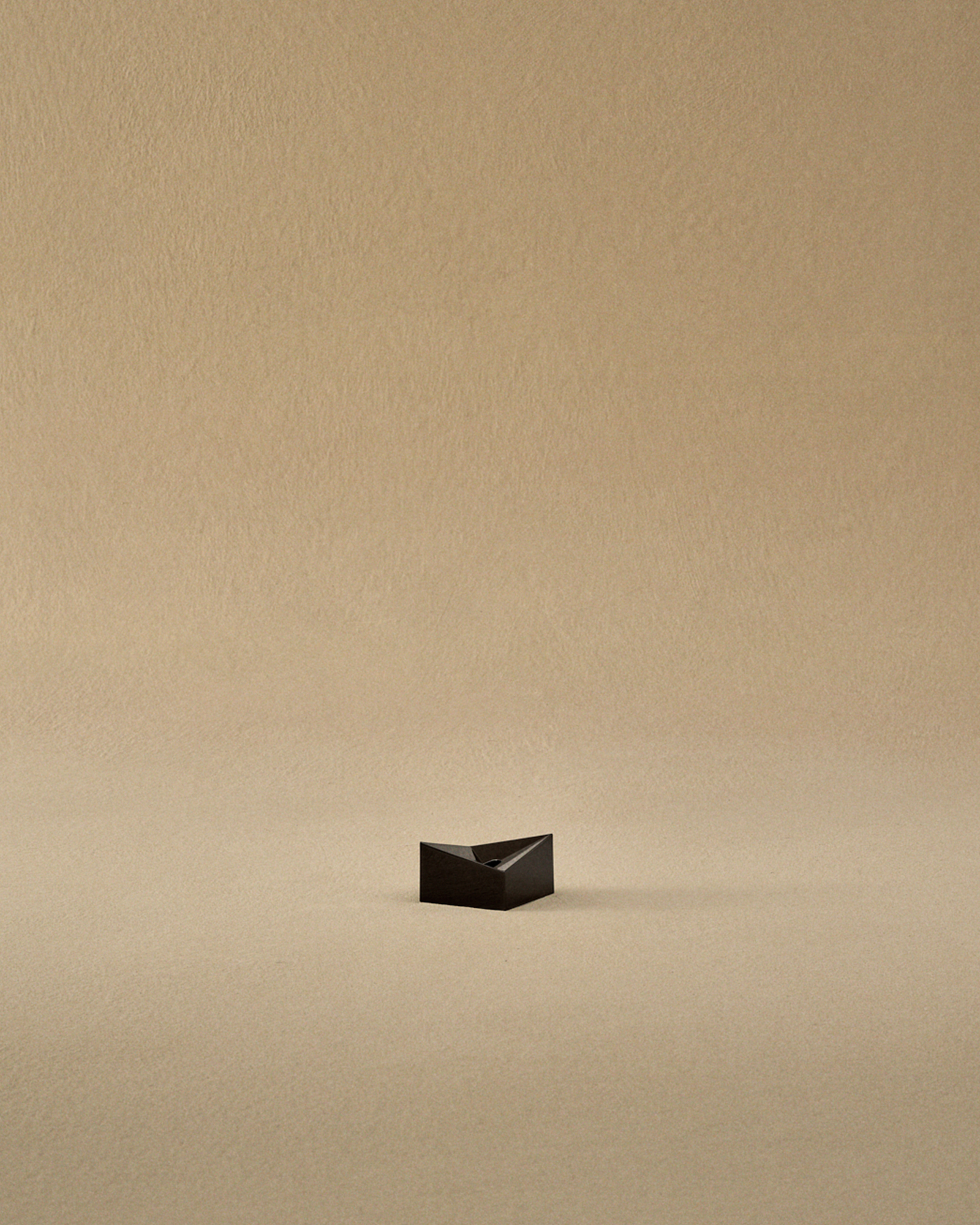 reflect candle holder in black chrome