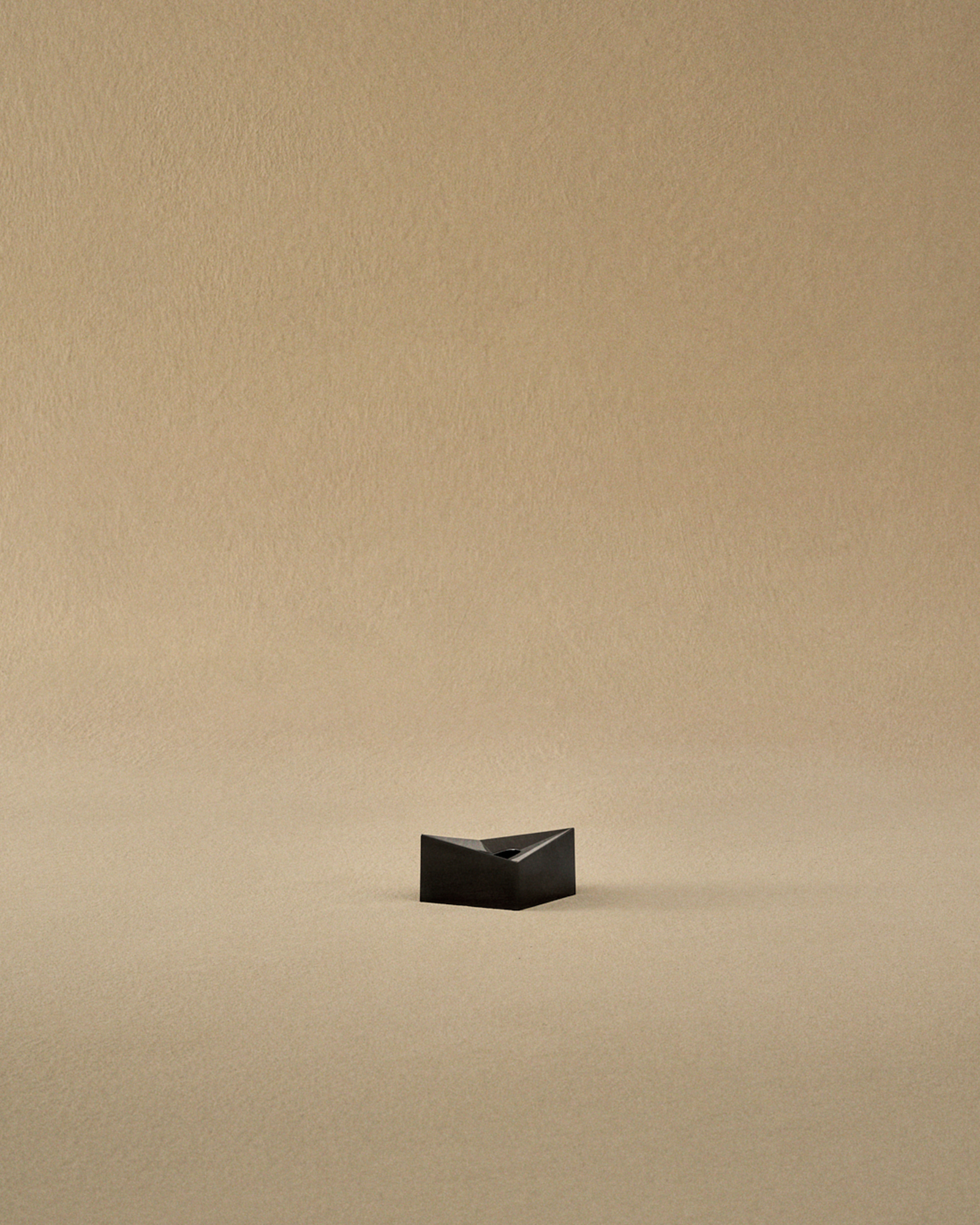 reflect candle holder in black chrome