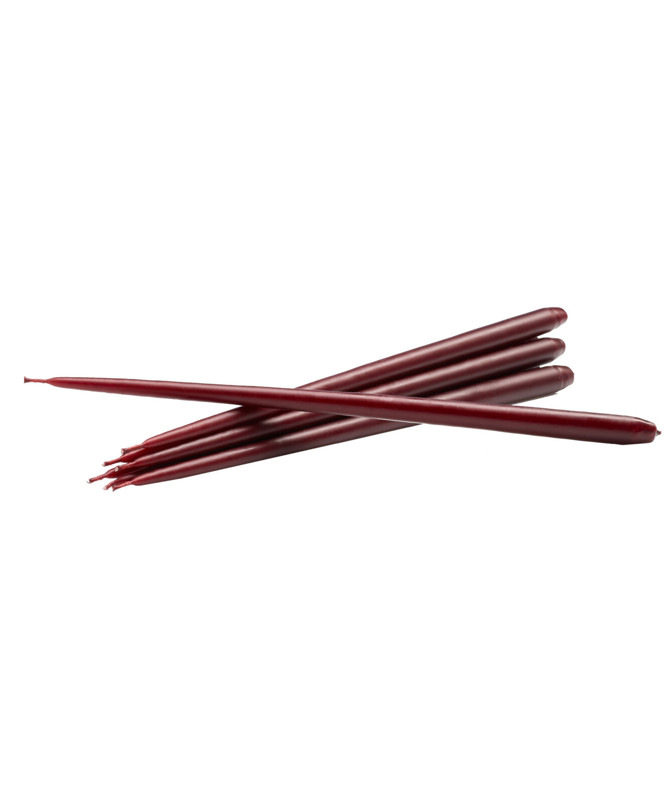 STOFF Nagel taper candles, burgundy red