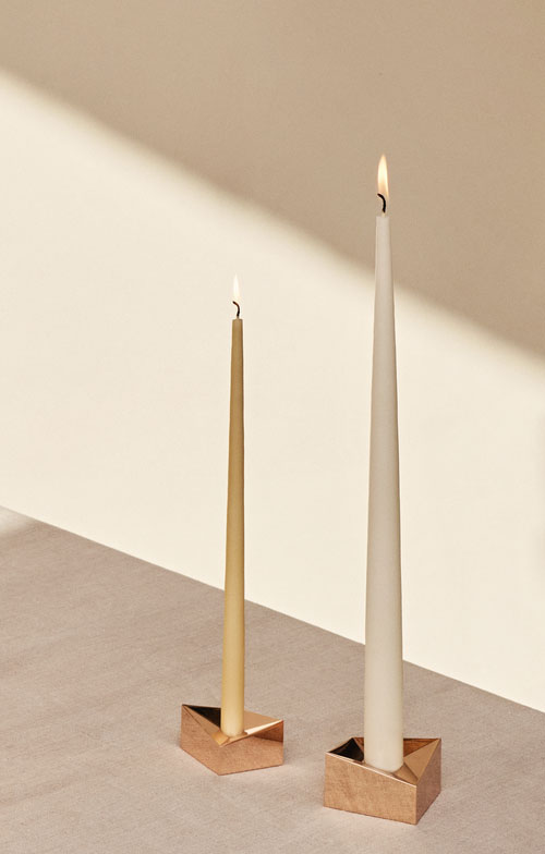 Reflect candle holder in rose gold