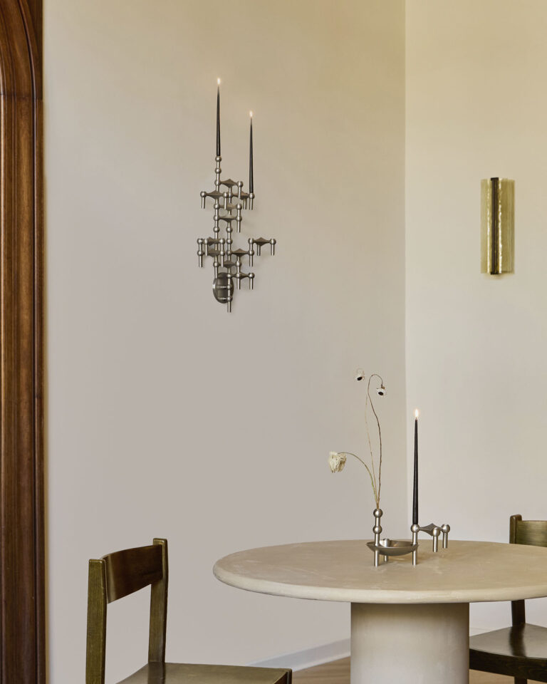 brushed chrome wall hanger