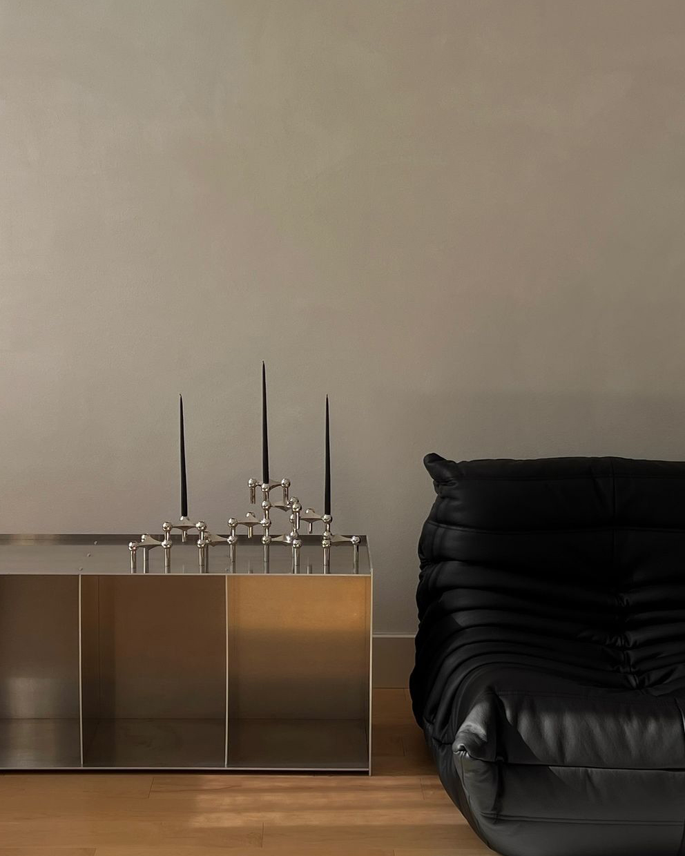chrome candle holder candelabra