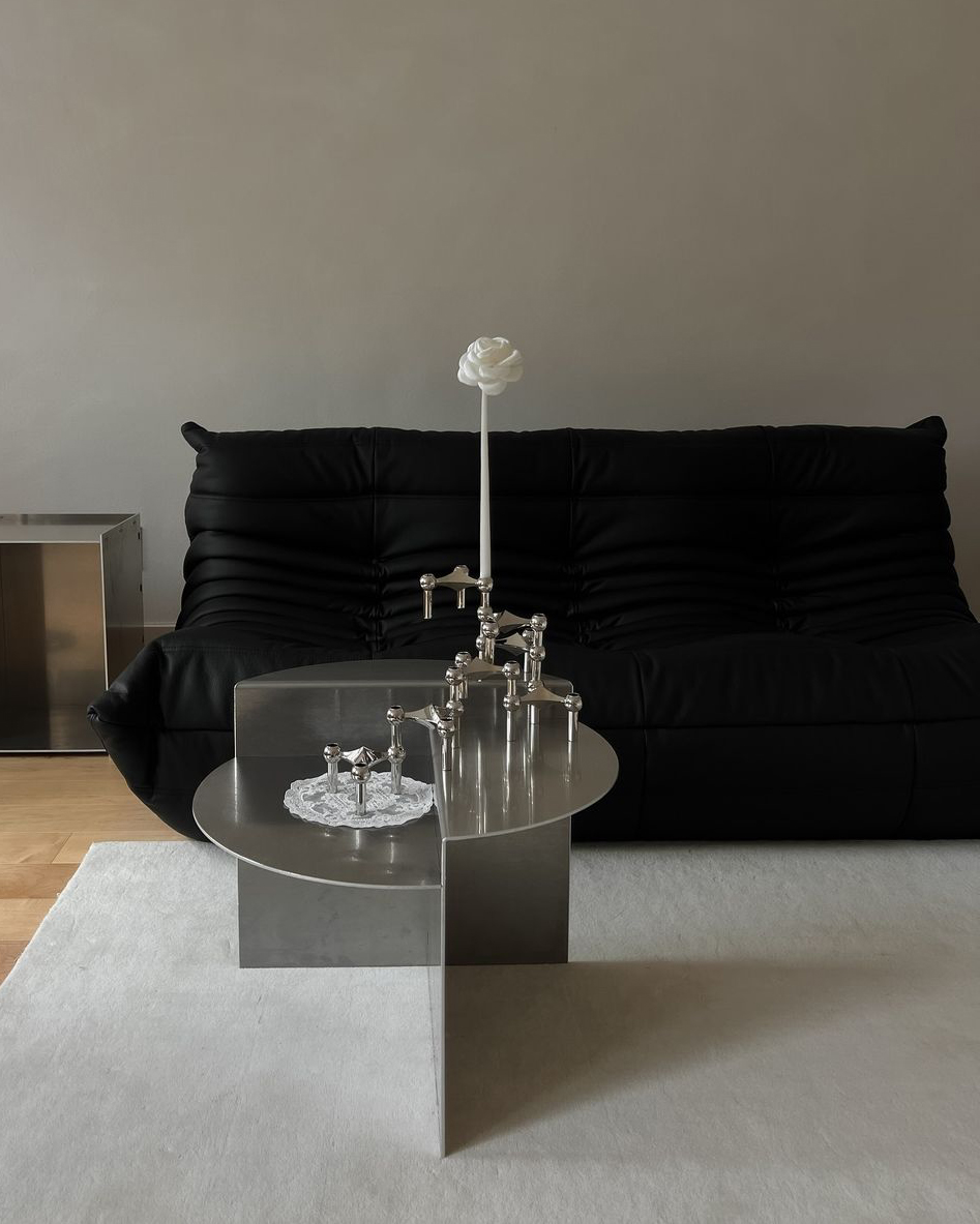 stoff nagel chrome candle holders
