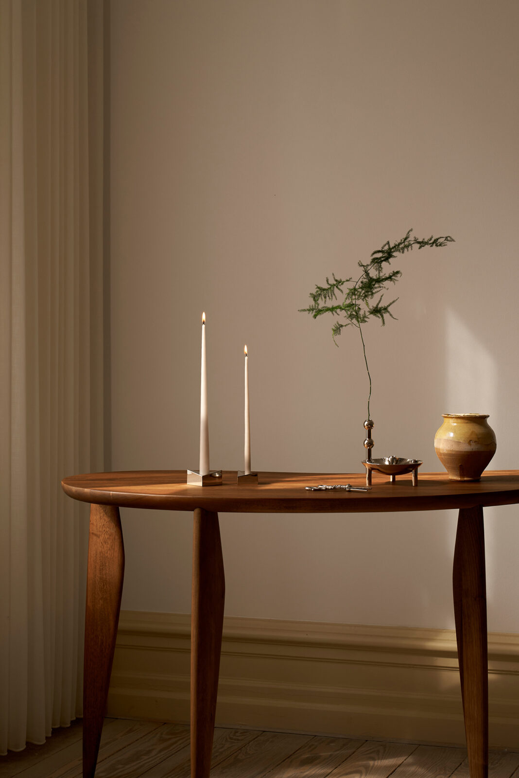 stoff nagel large taper candles and reflect candle holder