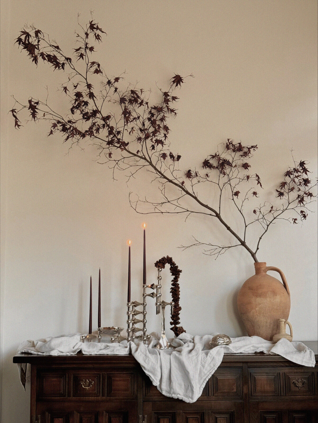 stoff nagel candle holders