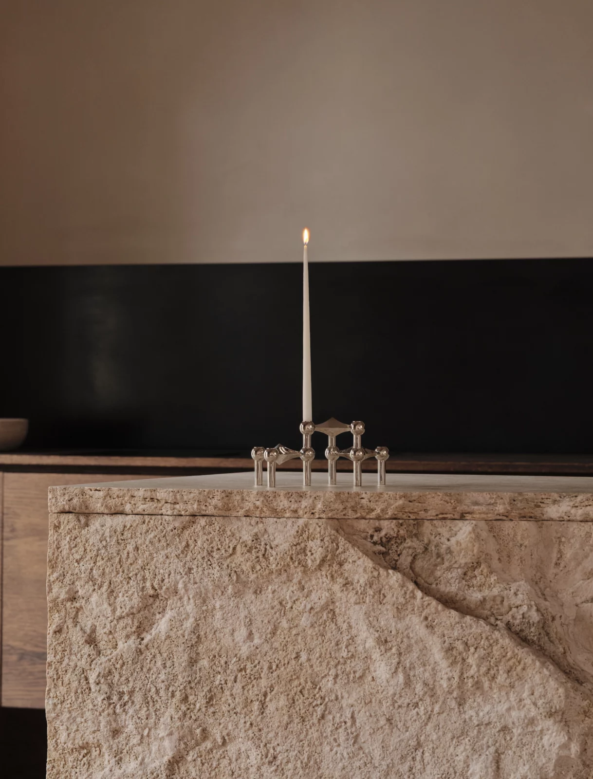 nagel candle holders in chrome
