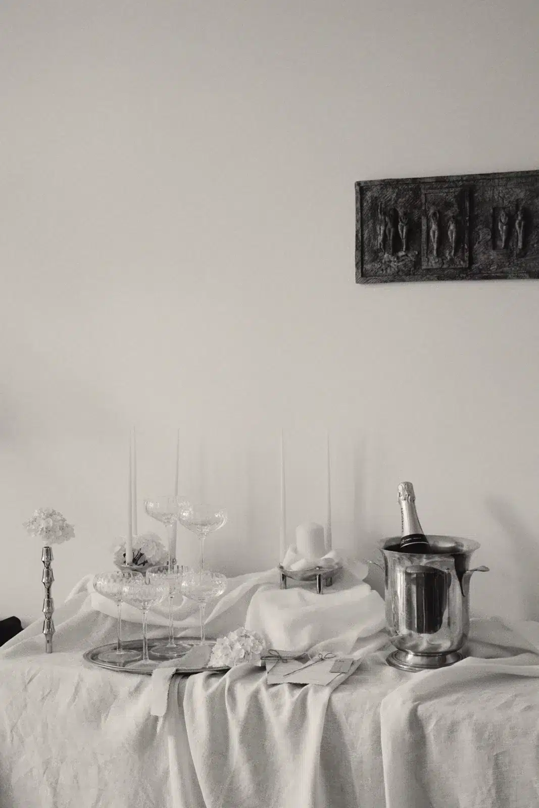 stoff nagel wedding decor - bmf vase and bowl in chrome