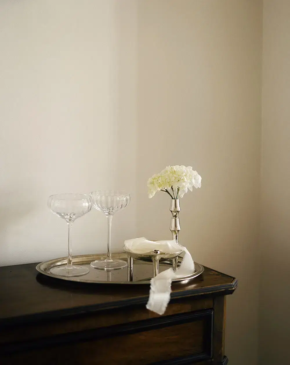 stoff nagel wedding decor - bmf vase and bowl in chrome