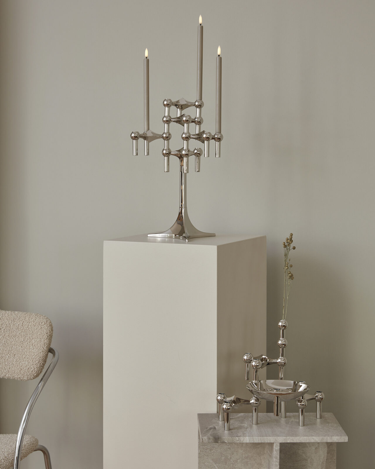stoff nagel led candle collection