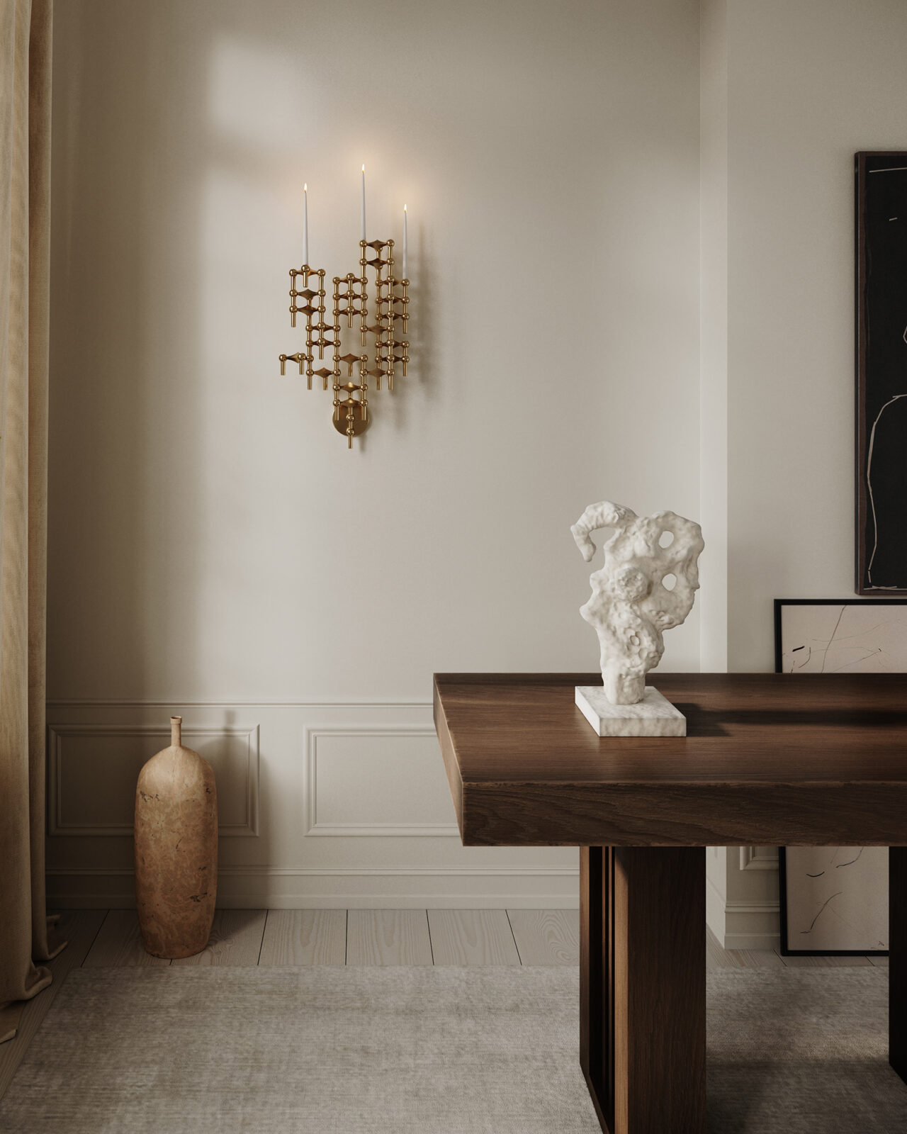 stoff nagel wall hanger in solid brass