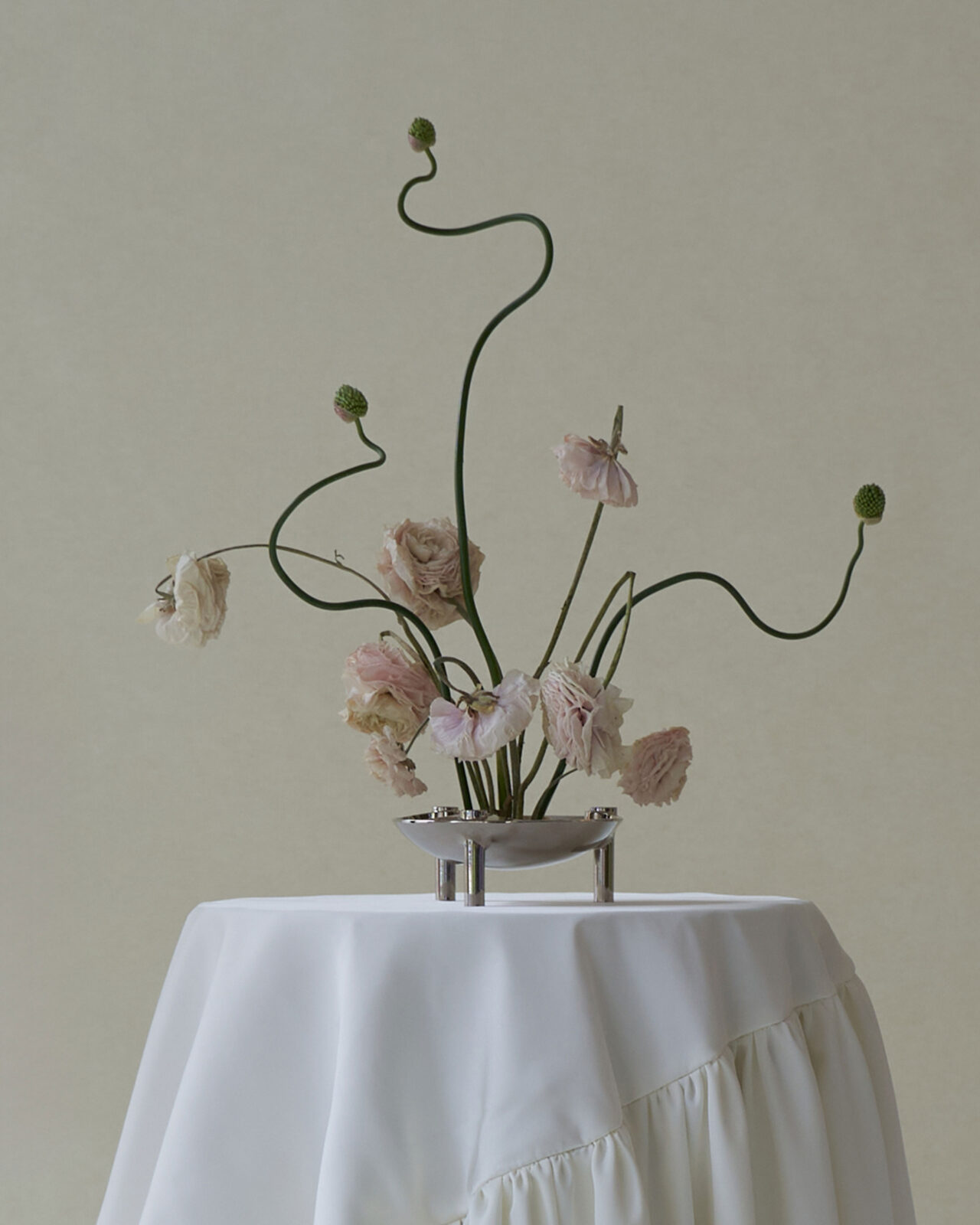 stoff nagel wedding ikebana