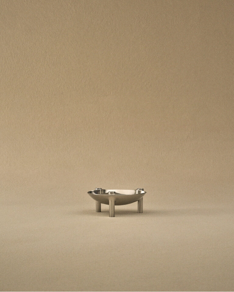 stoff nagel bowl in brushed chrome