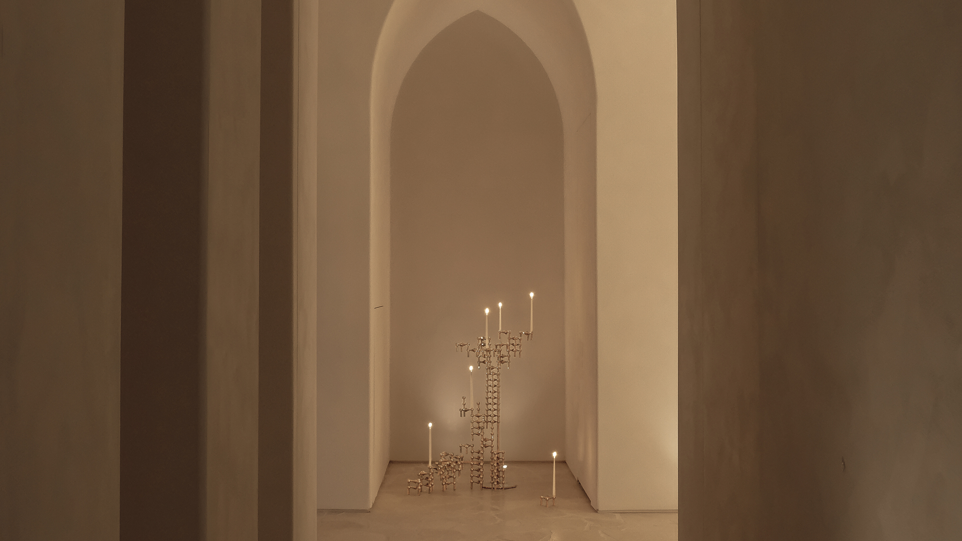 stoff nagel: a sculptural floor candleabra.
