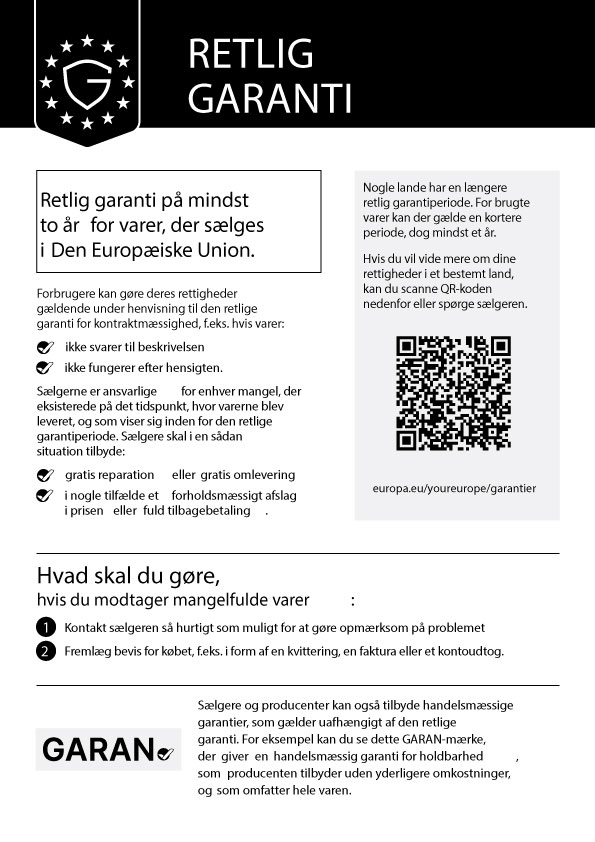 legal guarantee notice